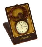 Movado Flagship Art Deco Pocket Watch, Snake Skin Clad 0.935 Silver, Swiss 1920